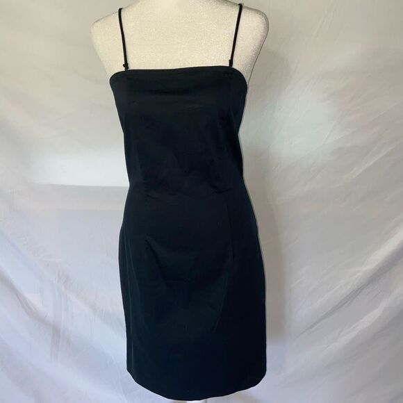 Benetton Taglia Women's S Small Black 90's Mini Spaghetti Strap Dress - Picture 1 of 8